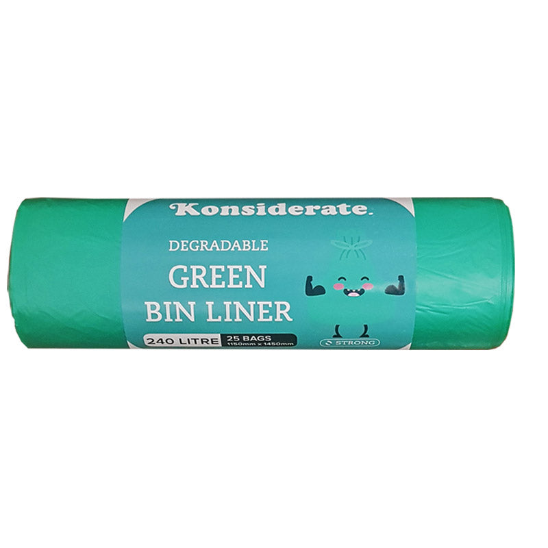 240L Degradable Green Bin Liner (100 bags/ctn)